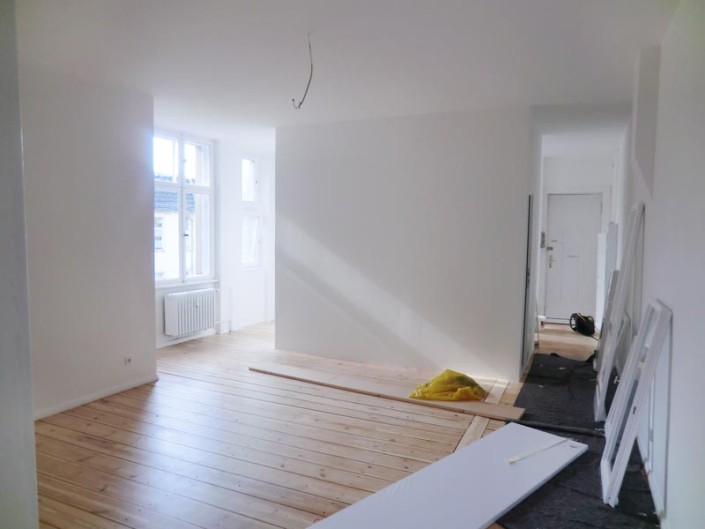 Komplettsanierung Altbauwohnung Berlin-Steglitz Wohnzimmer